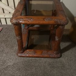 End Table With Glass 