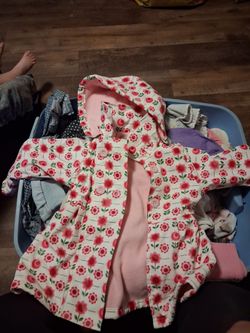 Hooded Floral Rain Coat: 1-2years