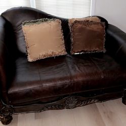 2 Leather Couches 