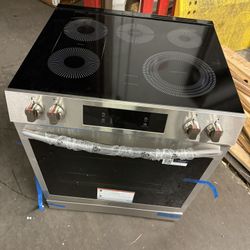 30” New Electric Stove Stainless Steel