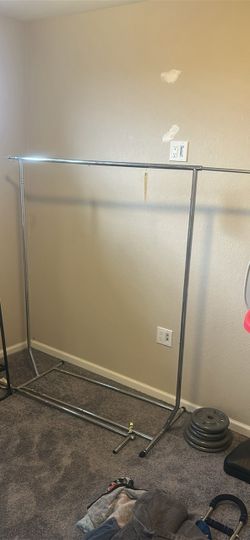 larger chrome garment rack
