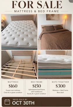 Queen Bed & Mattress