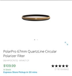 PolarPro QuartzLine 67mm CPL Circular Polarizer Filter – Premium Glass