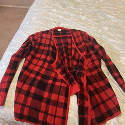 Women’s Plus Size Buffalo Check Cardigan Size 20)
