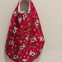 Christmas Dog Coat With D-ring 