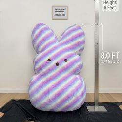 80-inch Mega Peeps Bunny, Purple/White Striped