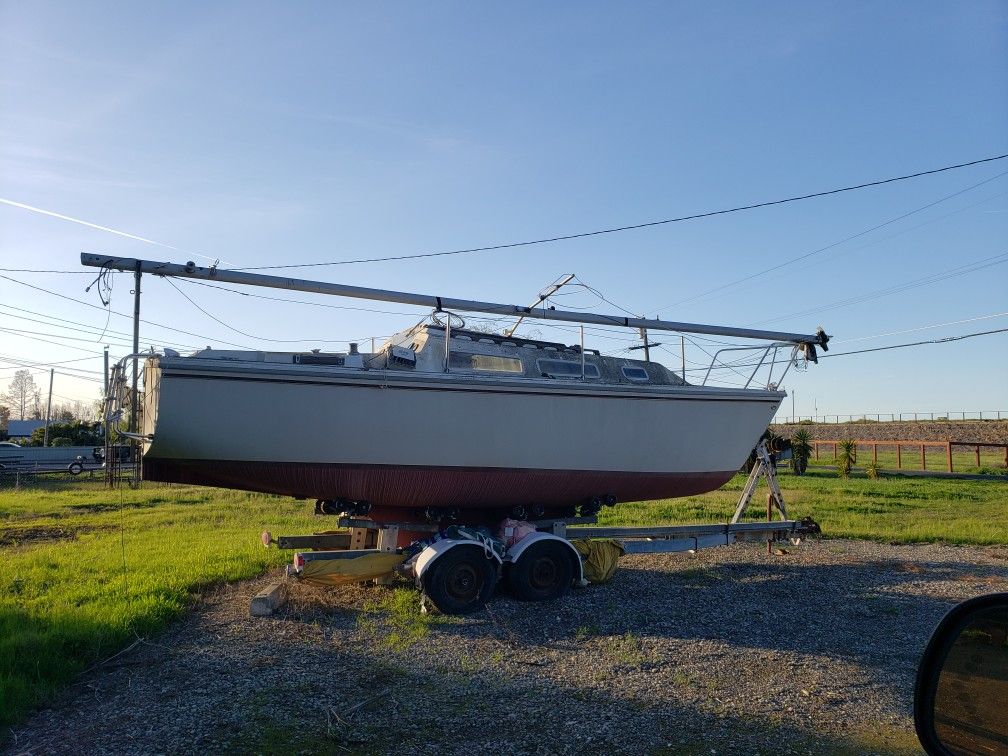 Sail Boat And Trailer