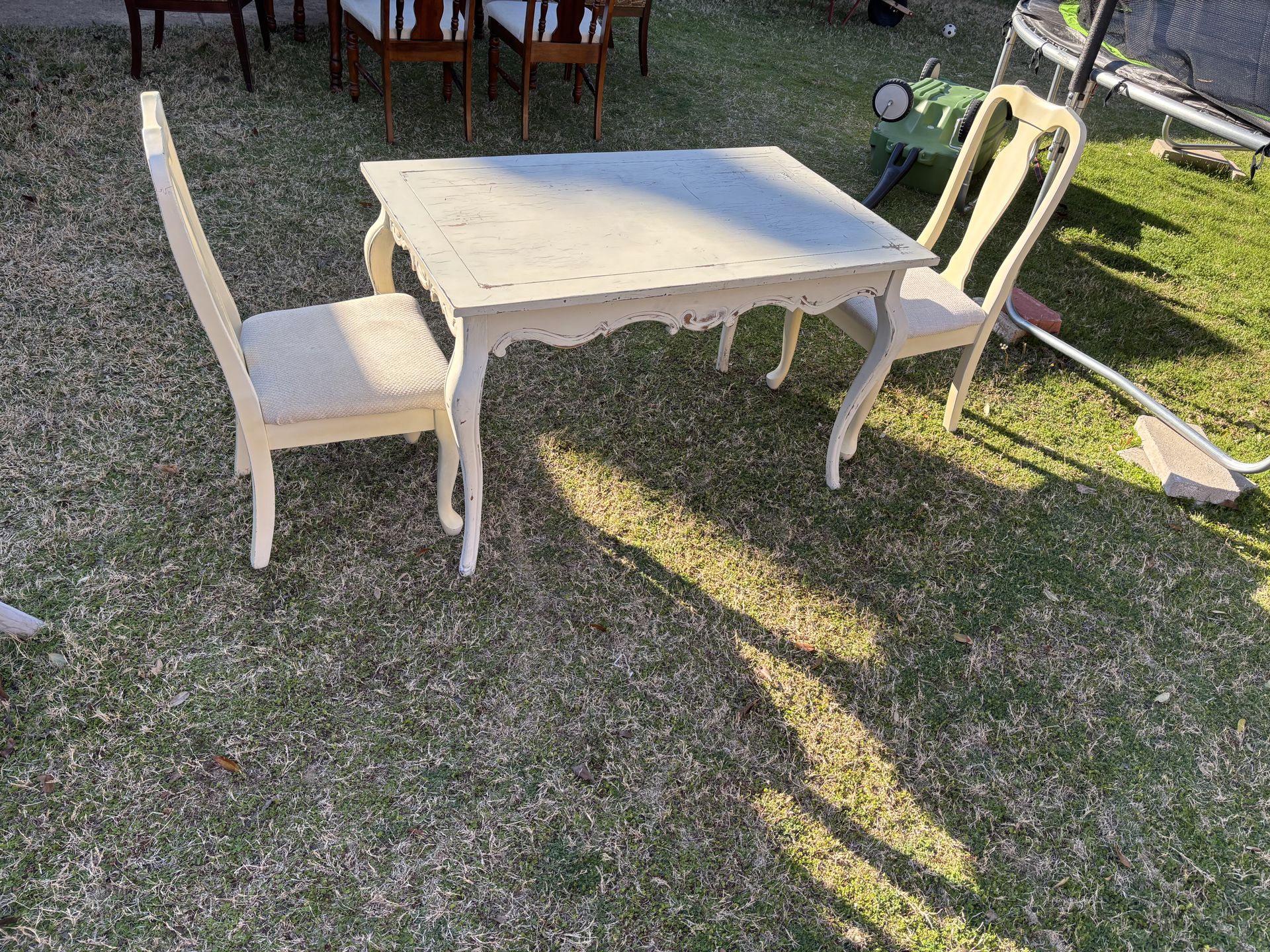 Dining table and chairs