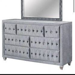 Sued Dresser Mirror 