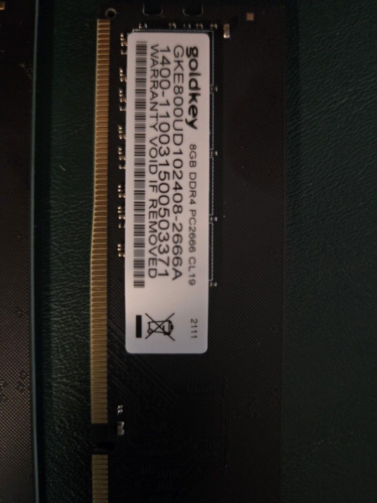 DDR4 Memory 2×8gigs