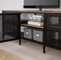 W TV unit, TV Stand with Mesh Doors