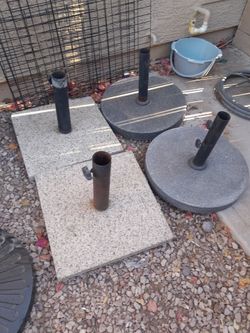 3 different loose Umbrella Stands 40-45lbs $20 each Read Description
