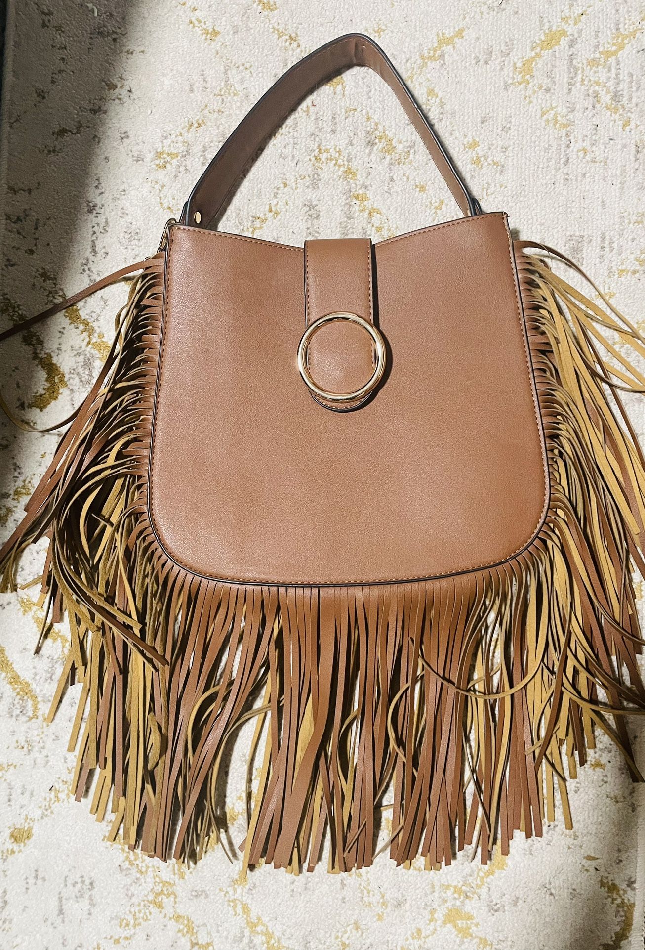 Leather Fringed Purse
