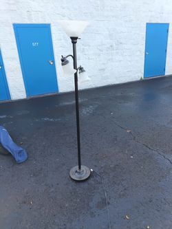 3-Light Torchiere Floor Lamp Bronze