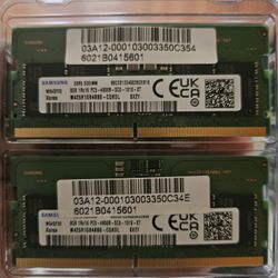 16GB DDR5 Laptop RAM (2x8GB) Samsung 4800MHz – FAST SALE TODAY