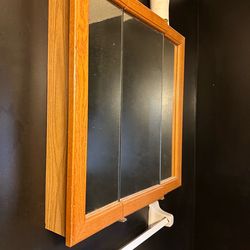 Wood Framed Mirror for bathroom