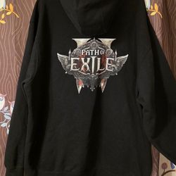 Official Path of Exile 2 Logo Full-Zip Hoodie - Black Men's Size XXL