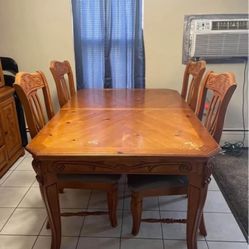 Dinning 6 Chairs &Table, Hutch
