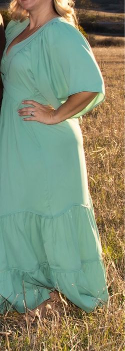 Sage green maxi dress size large