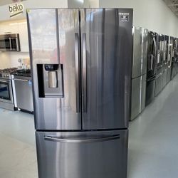 Samsung 28 Cu. Ft. Black Stainless Steel 3-Door French Door Refrigerator With CoolSelect Pantry 3XZ