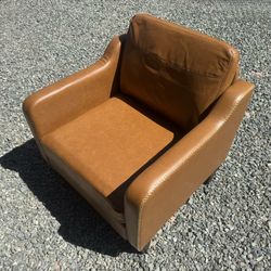 NEW MALOL Mid-Century Modern PU Leather Accent Chair