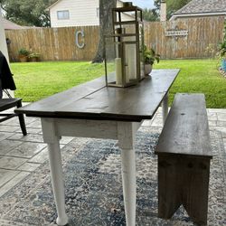 Rustic Farmhouse Wood Plank 6 ft Table / Desk / DIY Project