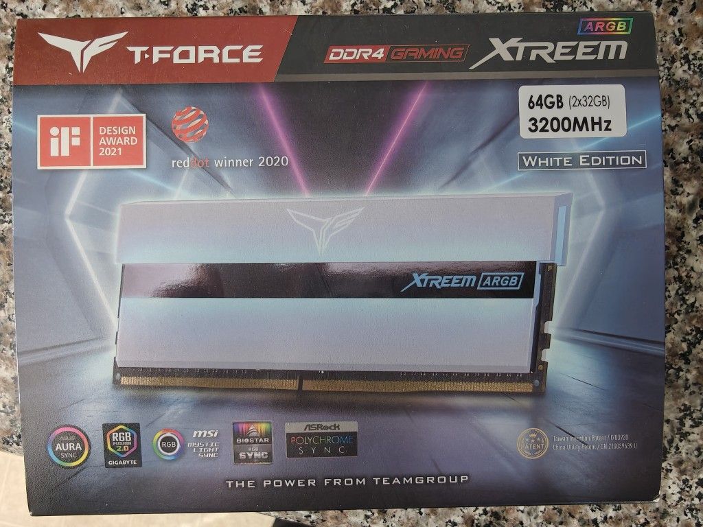 Team T-Force XTREEM ARGB 64GB (2 x 32GB) 288-Pin PC RAM DDR4 3200 (PC4 25600)