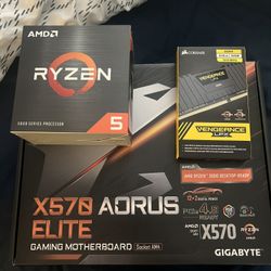 R5 5600x, X570 Aorus Elite, 32gb 4x4gb Vengeance Bundle