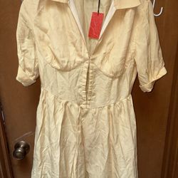 Cider Yellow Corset Dress Size XS NWT