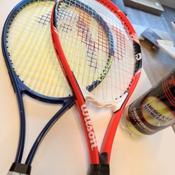 Tennis Bundle 2 Rackets + Penn Balls – $50