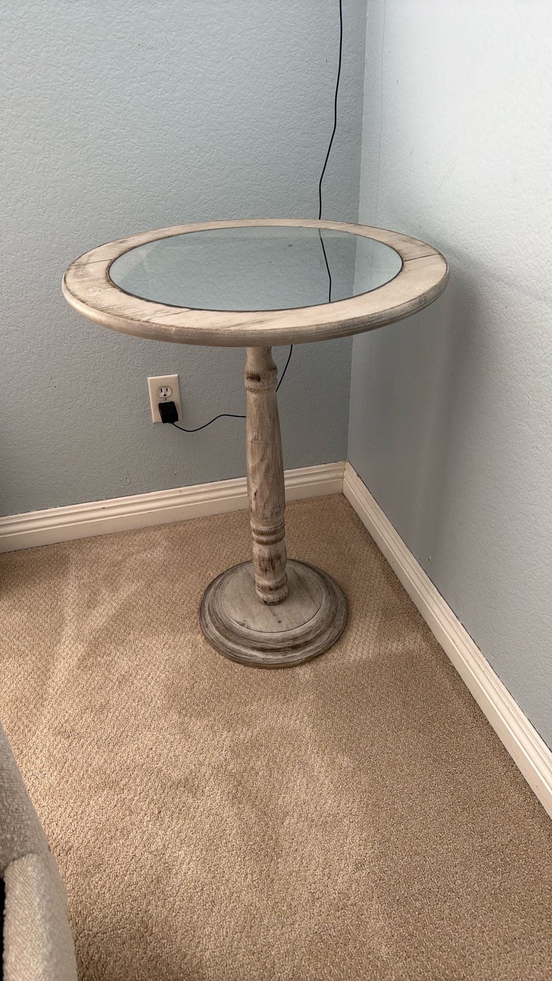 Mirrored End Table Made Of Wood