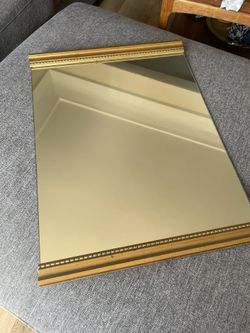 Vintage Mirror Gold Trim