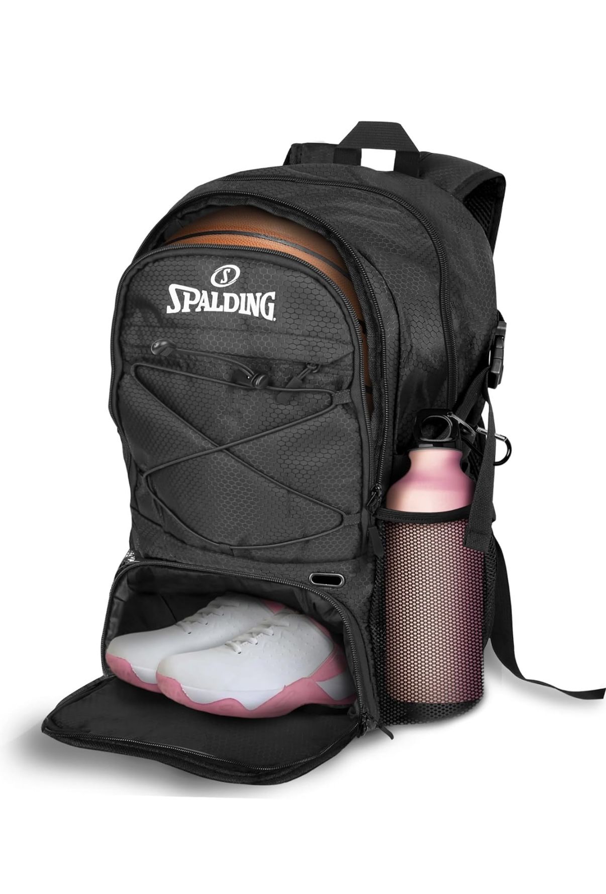 Spalding Black Multi-Compartment Backpack