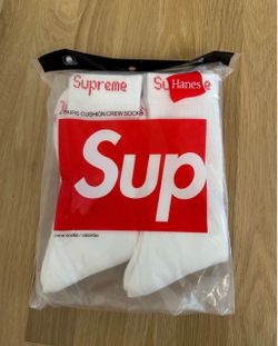 Supreme White socks 4 pack