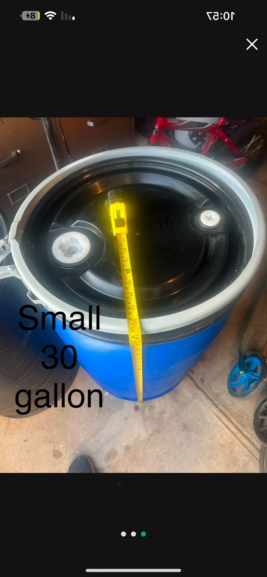 30 gallon drum top $20 each 8 available
