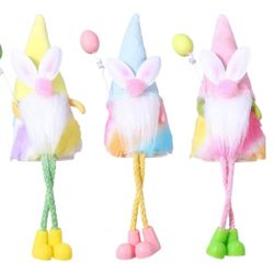 Mini Gnome Ornaments Rainbow Crazy Straws ~ Carrot Purse (3 Bunnies Inside)