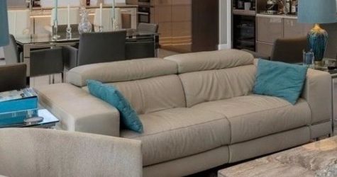 Leather power couch