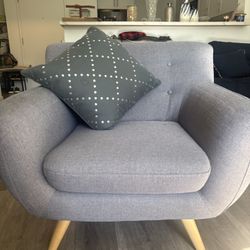 Modern Grey Accent Chair 