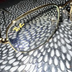 Gold Clear Rayban Glasses 