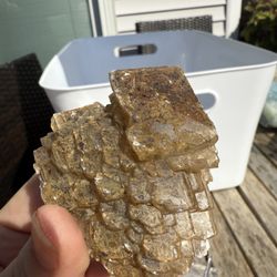 Honey Calcite Step Formation 