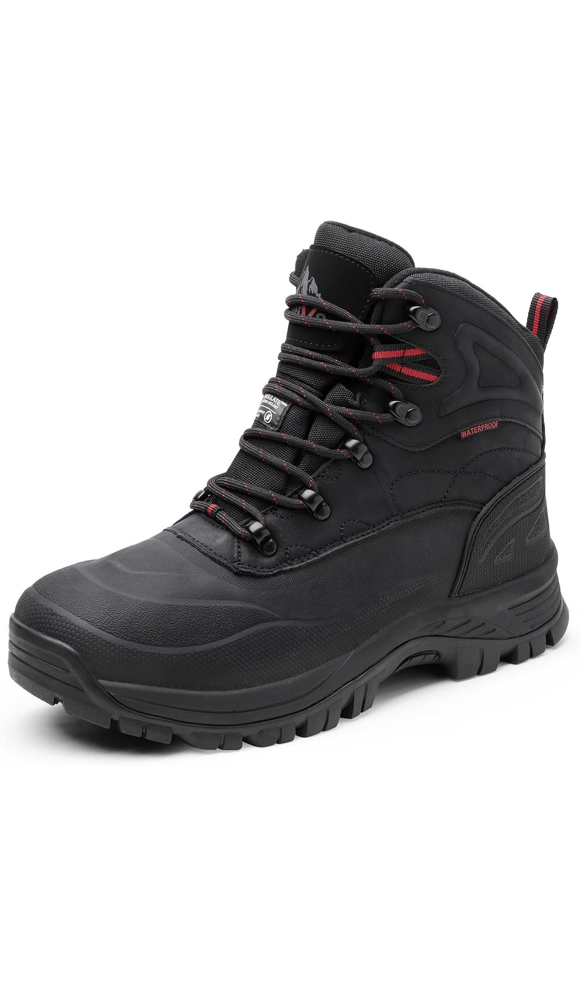 New Men’s Size 13 NORTIV 8 Men's Insulated Waterproof Construction Hiking Winter Snow Boots