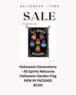 Halloween Welcome flag