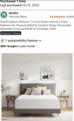 ***NEW*** Novilla Queen Memory Foam Mattress $175 • Renton, WA • 10d ago ***NEW*** Novilla Queen Memory Foam Mattress, 14”