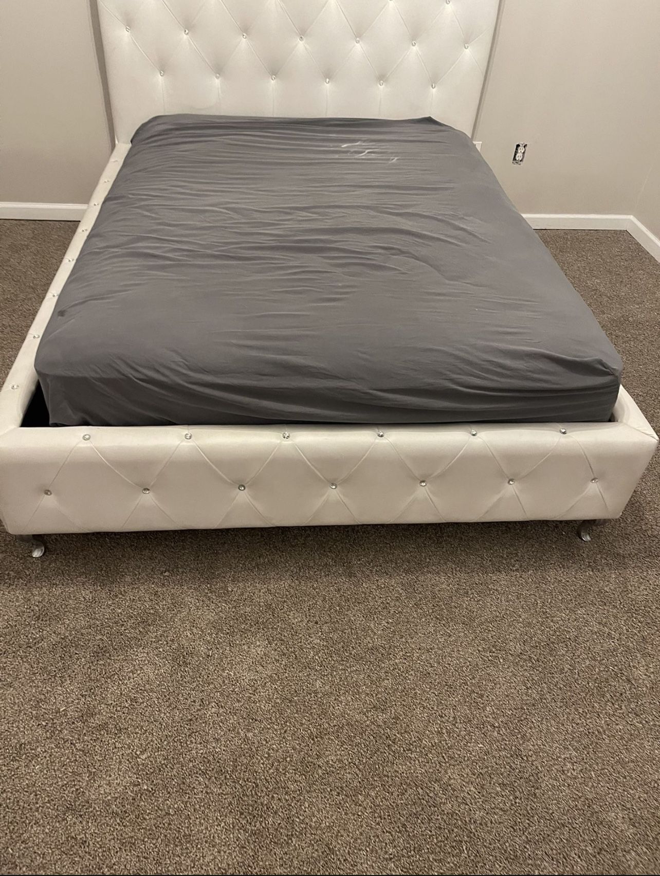 White Bedazzled Bed