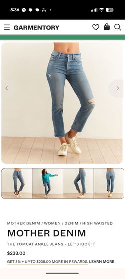 MOTHER Denim "The Tomcat Ankle - Let's Kick It" - size 28