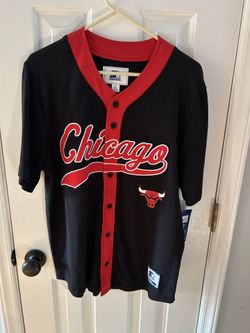 Chicago Bulls Baseball Style Jersey Adult Medium NWT