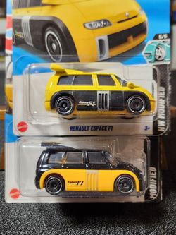 2 Hot Wheels Renault Espace F1 (First Edition & First Edition re-color)