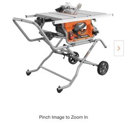 RIDGID 15 Amp 10 in. Portable Corded Pro Jobsite Table Saw with Stand
