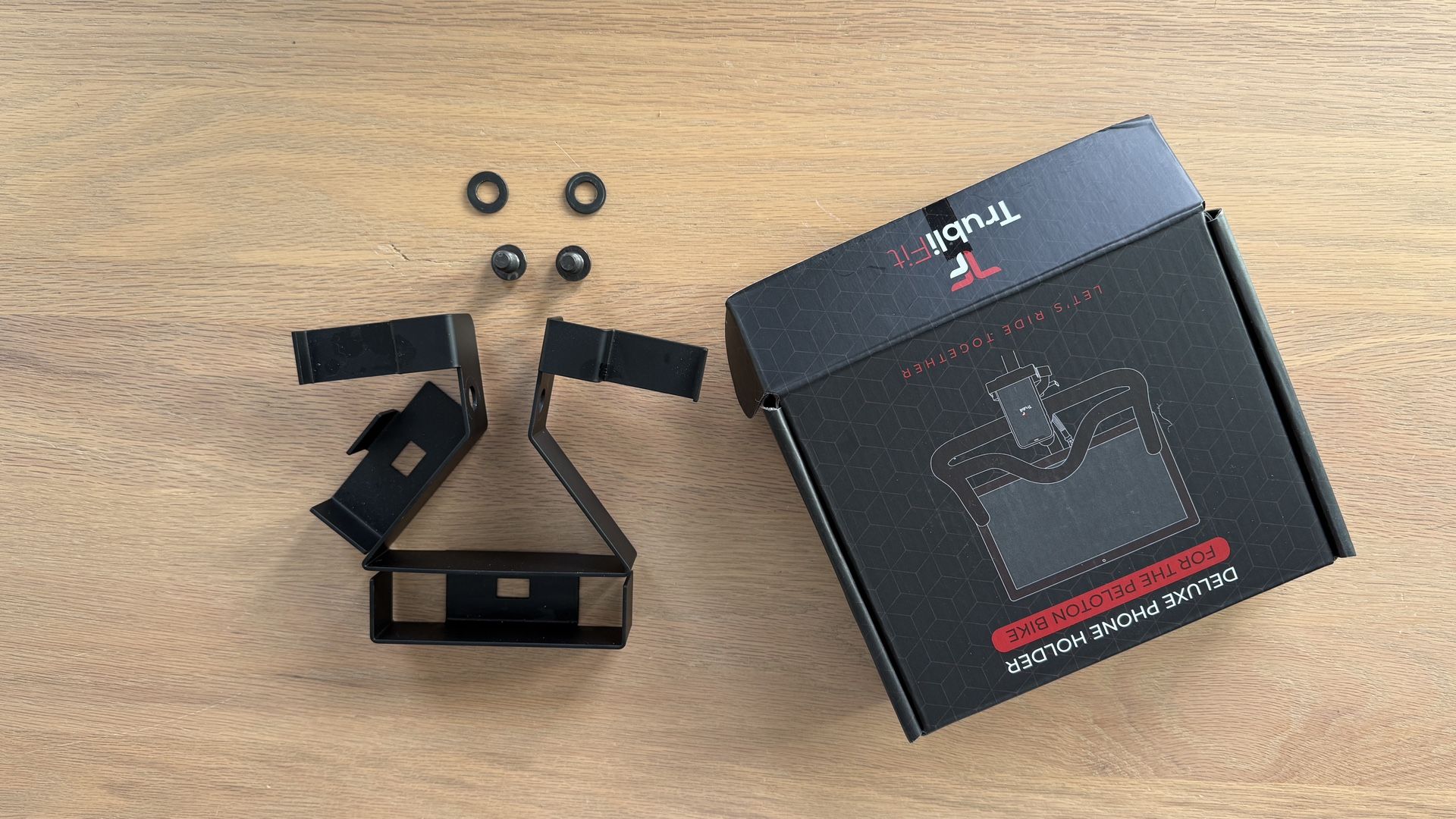 TrubliFit Set. Includes All-in-One Metal Phone Holder And Fan For Peloton Bike