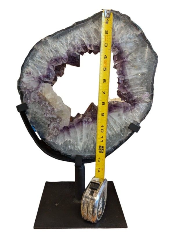 Very beautiful Amethyst Geode Druze Crystal Cluster 13"